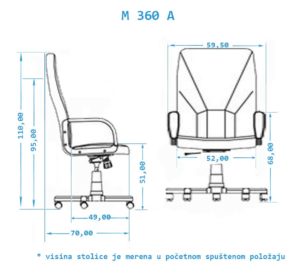Radna fotelja M 360CE