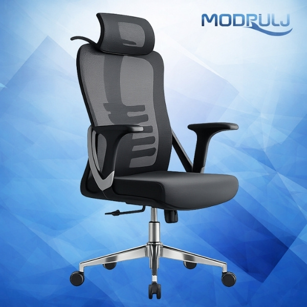 Crna radna stolica sa naslonom za glavu M 252