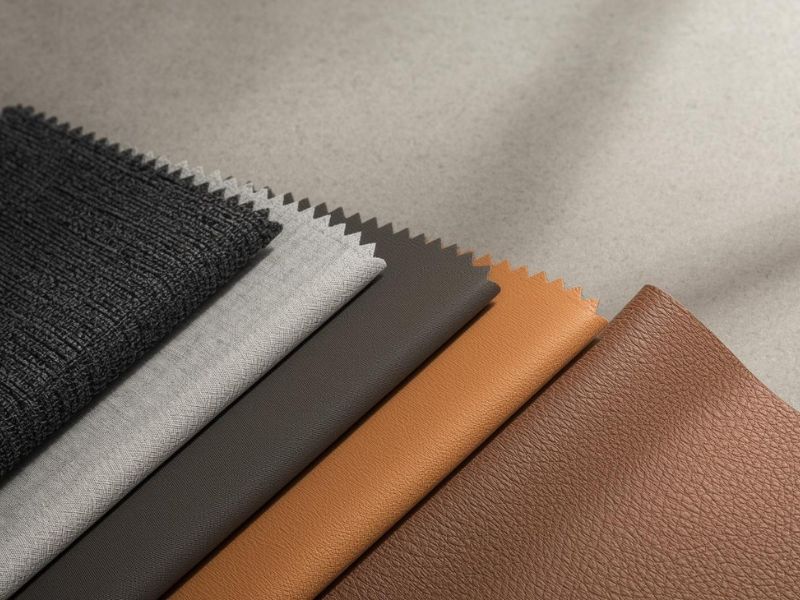 Različiti materijali za tapaciranje kancelarijskih fotelja, mreža, štof, eko koža i prirodna koža u neutralnim bojama