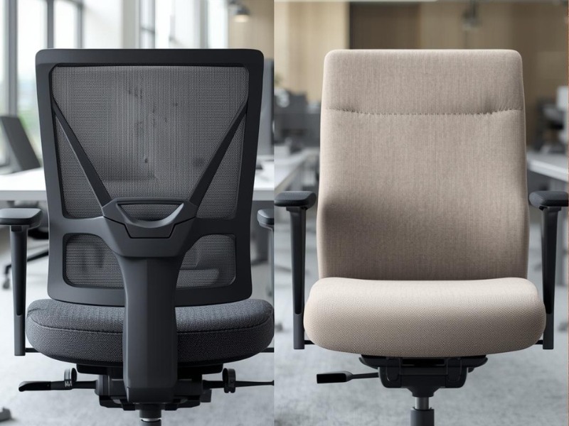 Radne stolice sa mrežastim i tapaciranim naslonom u kancelarijskom prostoru