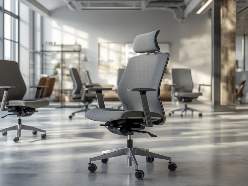 Najbolje radne stolice sa podesivim naslonom i naslonom za glavu u savremenom kancelarijskom prostoru namenjenom dugom sedenju
