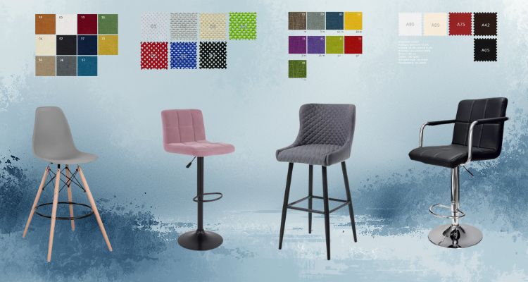 Različiti modeli barskih i šank stolica sa izborom materijala, boja i tapaciranja za prilagođavanje enterijeru