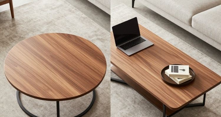 Poredjenje okruglog i pravougaonog klub stola